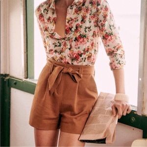 Sezane Lucas Shorts in Coffee